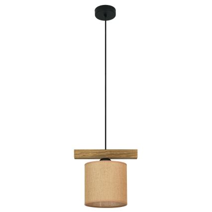 Brilagi - Ljuskrona med textilsladd FOREST 1xE27/15W/230V tall/brun/svart