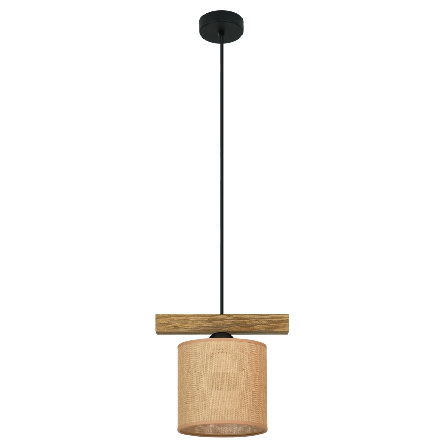 Brilagi - Ljuskrona med textilsladd FOREST 1xE27/15W/230V tall/brun/svart