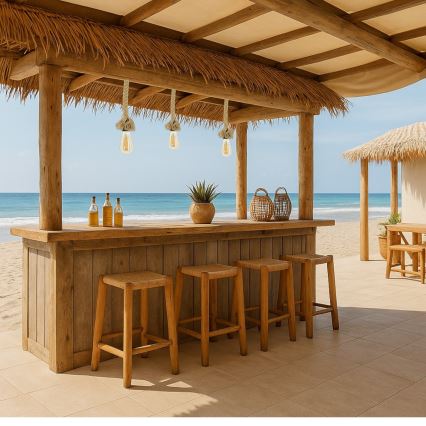 Brilagi - Ljuskrona med textilsladd KOS 1xE27/60W/230V bok