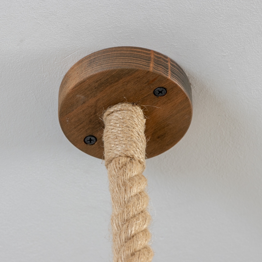 Brilagi - Ljuskrona med textilsladd KOS 1xE27/60W/230V bok