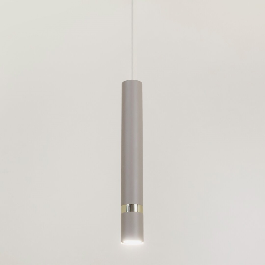 Brilagi - Ljuskrona med textilsladd POKER 1xGU10/25W/230V beige/guld