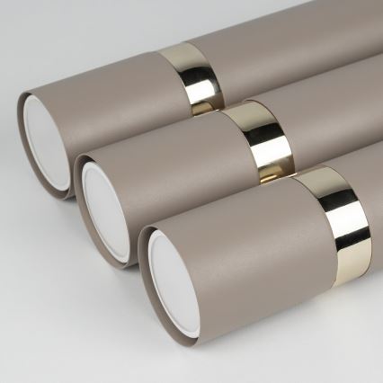 Brilagi - Ljuskrona med textilsladd POKER 3xGU10/25W/230V beige/guld