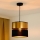 Brilagi - Ljuskrona med textilsladd ROYAL 1xE27/15W/230V diameter 25 cm svart/guld