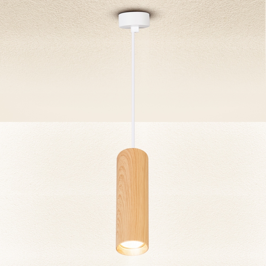 Brilagi - Ljuskrona med textilsladd SELE 1xGU10/30W/230V vit/ekdekor