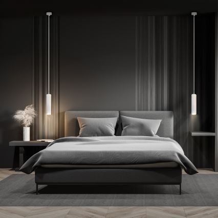 Brilagi - Ljuskrona med textilsladd SELE 1xGU10/30W/230V vit