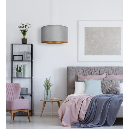 Brilagi - Ljuskrona med upphängningsrem VELVET 1xE27/40W/230V mint/gyllene