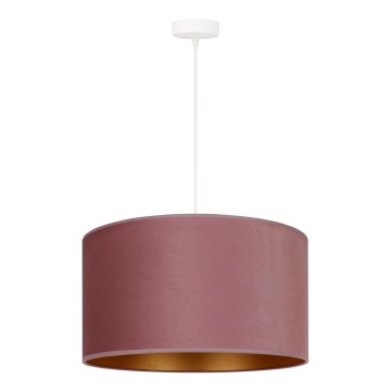 Brilagi - Ljuskrona med upphängningsrem VELVET 1xE27/40W/230V rosa/gyllene