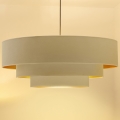 Brilagi - Ljuskrona med vajerupphängning LUNETA 3xE27/60W/230V Ø 80 cm krämvit/guld