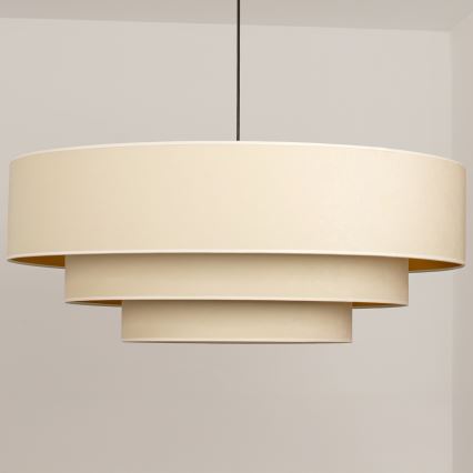Brilagi - Ljuskrona med vajerupphängning LUNETA 3xE27/60W/230V Ø 80 cm krämvit/guld
