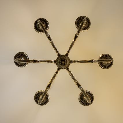 Brilagi - Ljuskrona på kedja CLASSIC 6xE14/60W/230V mässing