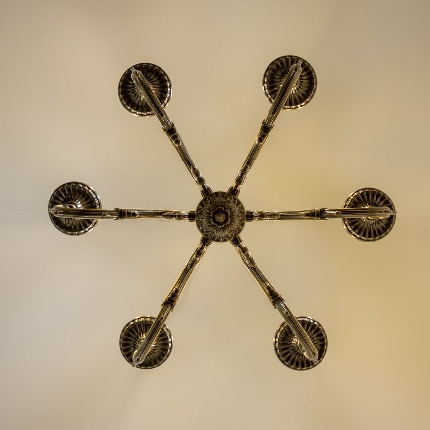 Brilagi - Ljuskrona på kedja CLASSIC 6xE14/60W/230V mässing