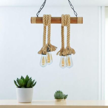 Brilagi - Ljuskrona på kedja KOS 4xE27/60W/230V bok