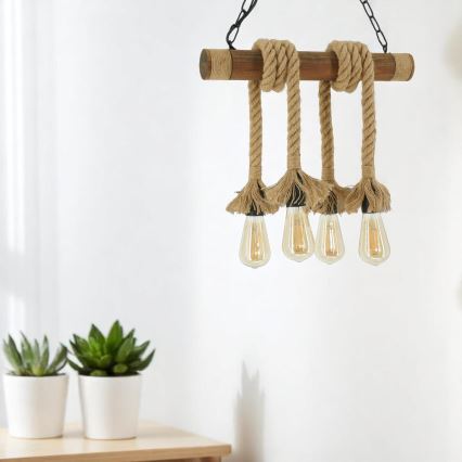 Brilagi - Ljuskrona på kedja KOS 4xE27/60W/230V bok