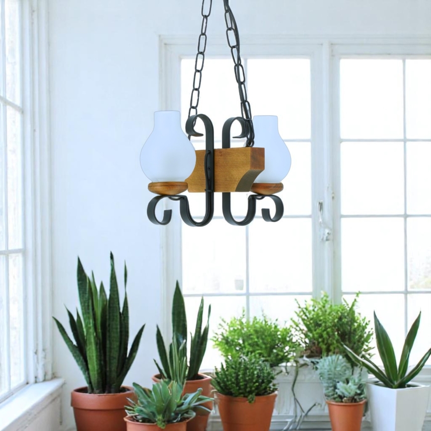 Brilagi - Ljuskrona på kedja QUEEN 2xE14/40W/230V bok