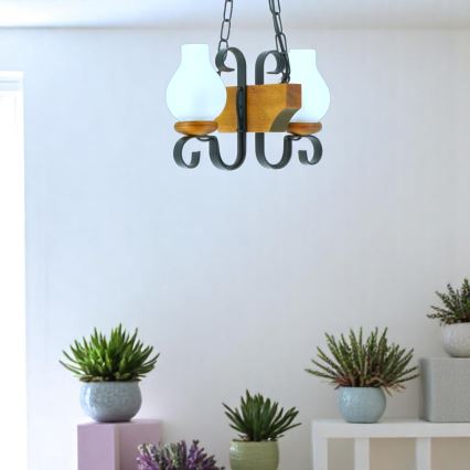 Brilagi - Ljuskrona på kedja QUEEN 2xE14/40W/230V bok