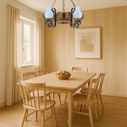 Brilagi - Ljuskrona på kedja QUEEN 4xE14/40W/230V bok