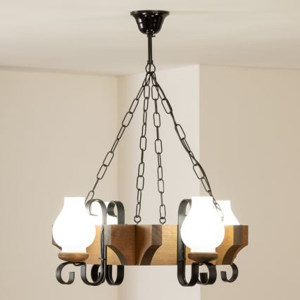 Brilagi - Ljuskrona på kedja QUEEN 4xE14/40W/230V bok