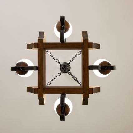 Brilagi - Ljuskrona på kedja QUEEN 4xE14/40W/230V bok