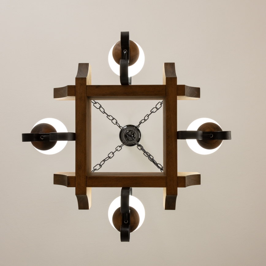 Brilagi - Ljuskrona på kedja QUEEN 4xE14/40W/230V bok