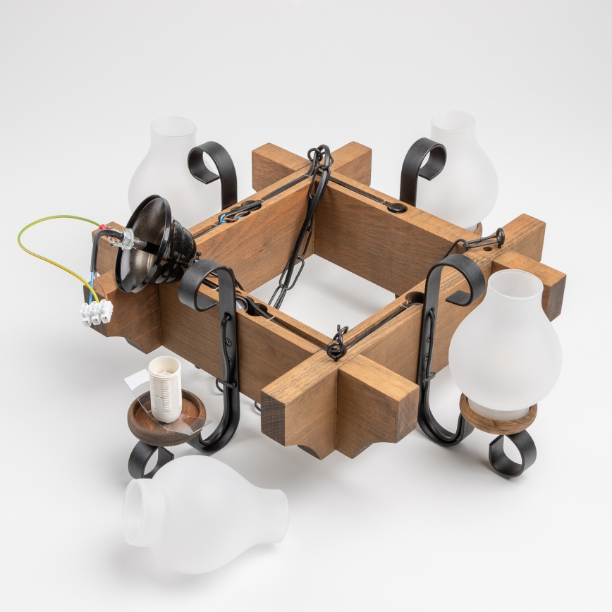 Brilagi - Ljuskrona på kedja QUEEN 4xE14/40W/230V bok