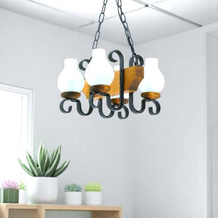 Brilagi - Ljuskrona på kedja QUEEN 4xE14/40W/230V bok