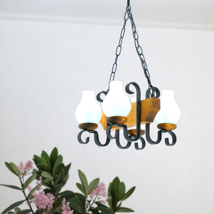 Brilagi - Ljuskrona på kedja QUEEN 4xE14/40W/230V bok