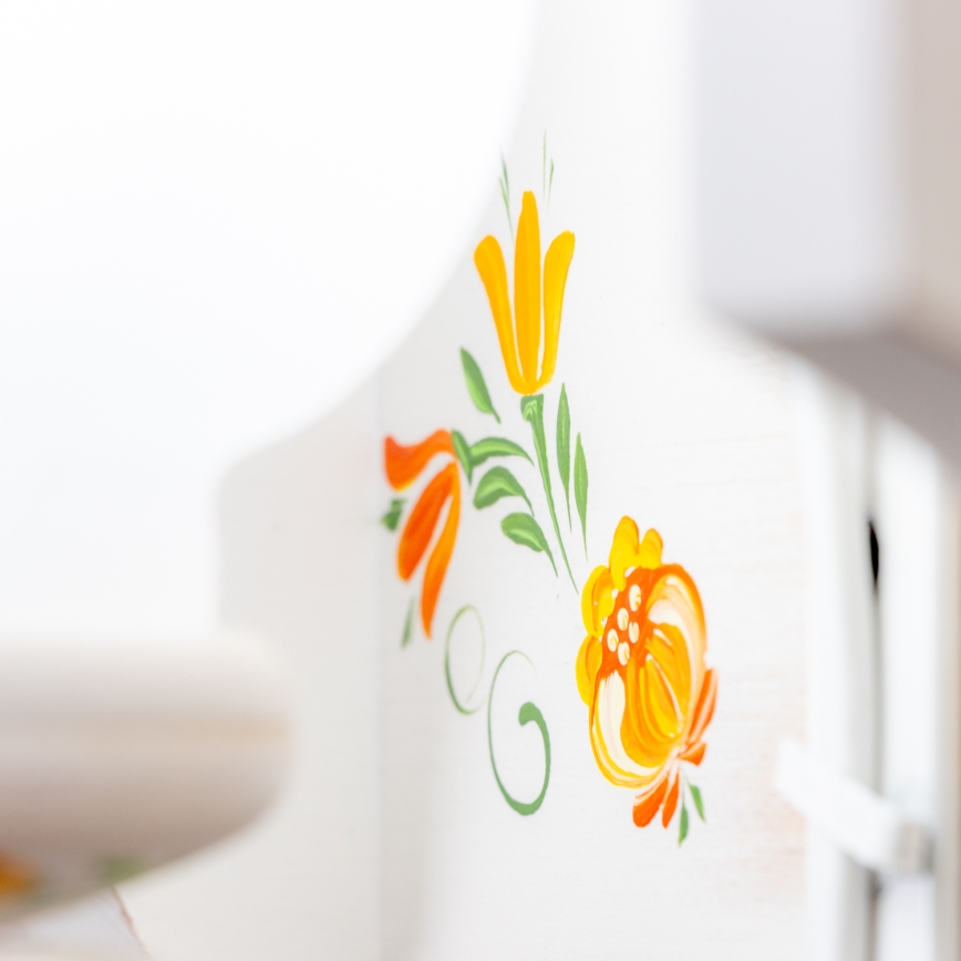 Brilagi - Ljuskrona på kedja QUEEN 4xE14/40W/230V bok/krämvit