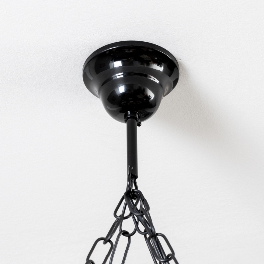 Brilagi - Ljuskrona på kedja QUEEN 4xE14/40W/230V bok/valnöt