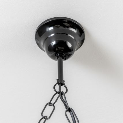 Brilagi - Ljuskrona på kedja QUEEN 4xE14/40W/230V bok/valnöt