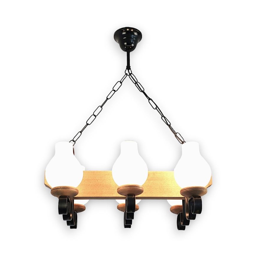 Brilagi - Ljuskrona på kedja QUEEN 6xE14/40W/230V bok