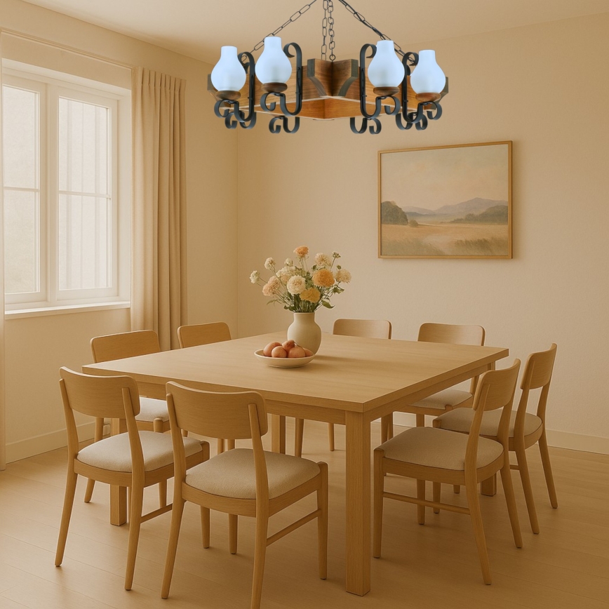 Brilagi - Ljuskrona på kedja QUEEN 8xE14/40W/230V bok