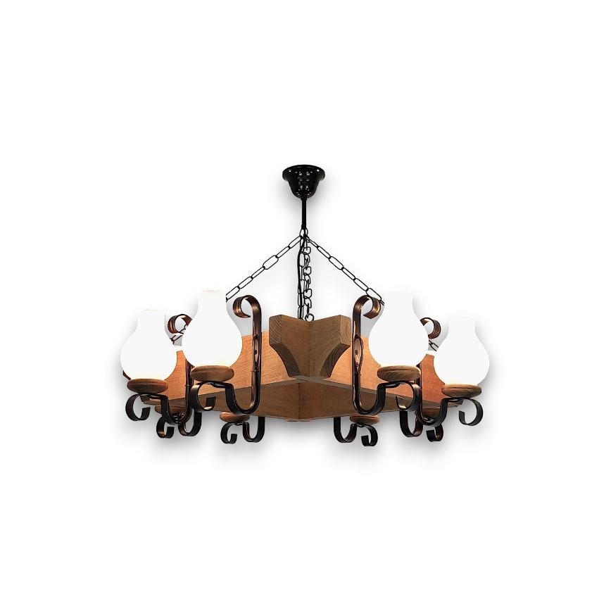 Brilagi - Ljuskrona på kedja QUEEN 8xE14/40W/230V bok