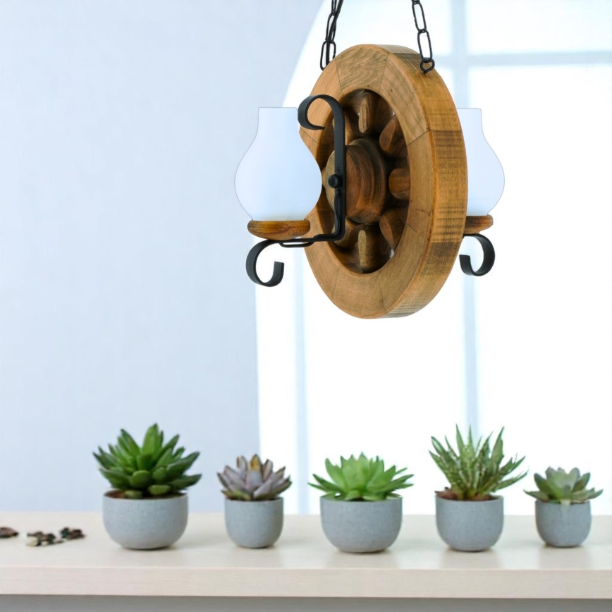 Brilagi - Ljuskrona på kedja ROATA 2xE14/40W/230V bok