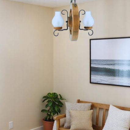 Brilagi - Ljuskrona på kedja ROATA 2xE14/40W/230V bok