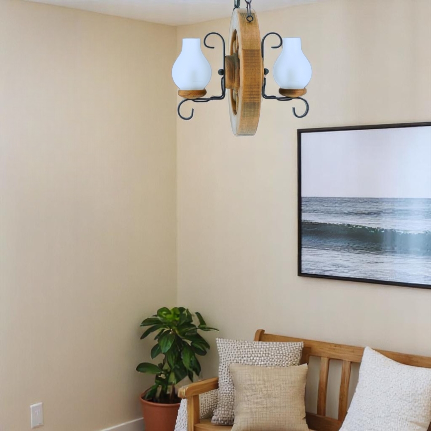 Brilagi - Ljuskrona på kedja ROATA 2xE14/40W/230V bok