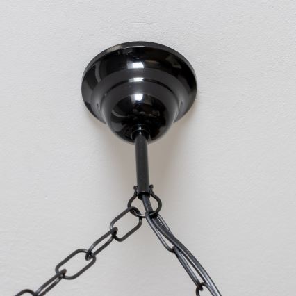 Brilagi - Ljuskrona på kedja ROATA 2xE14/40W/230V bok/valnöt