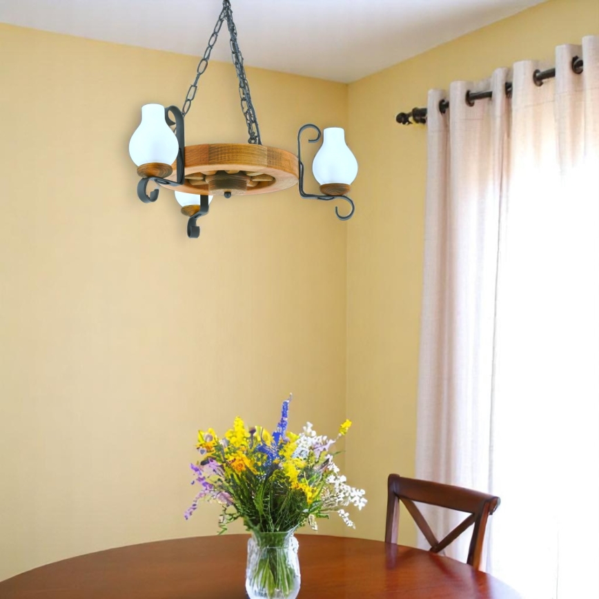 Brilagi - Ljuskrona på kedja ROATA 3xE14/40W/230V bok