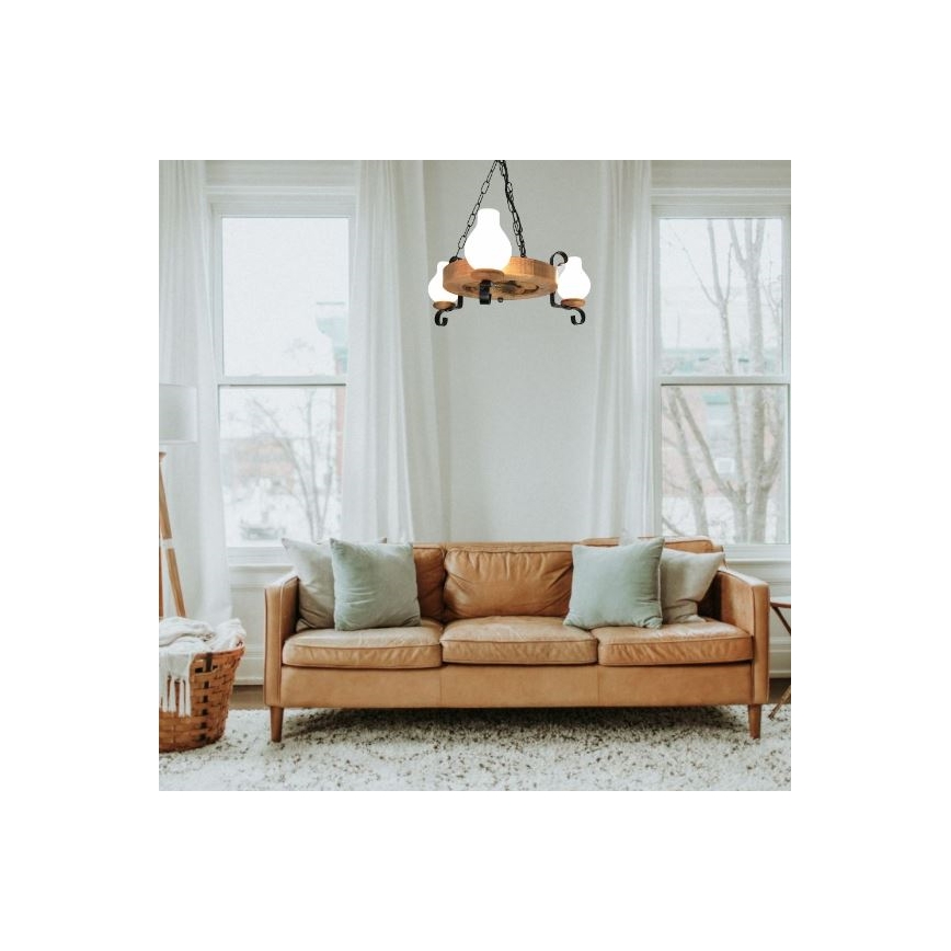 Brilagi - Ljuskrona på kedja ROATA 3xE14/40W/230V bok