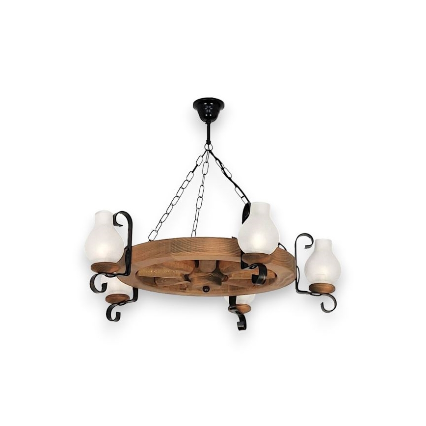 Brilagi - Ljuskrona på kedja ROATA 5xE14/40W/230V bok