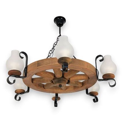 Brilagi - Ljuskrona på kedja ROATA 6xE14/40W/230V bok