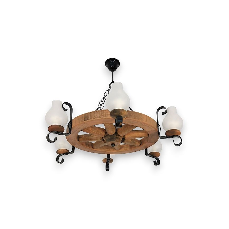 Brilagi - Ljuskrona på kedja ROATA 6xE14/40W/230V bok