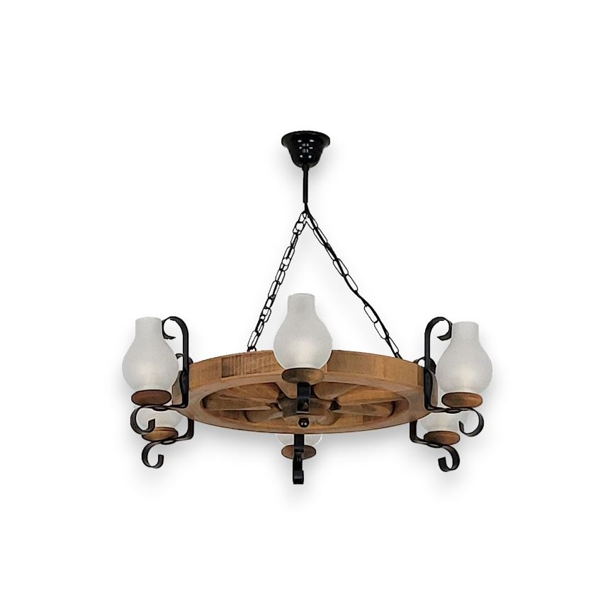 Brilagi - Ljuskrona på kedja ROATA 6xE14/40W/230V bok