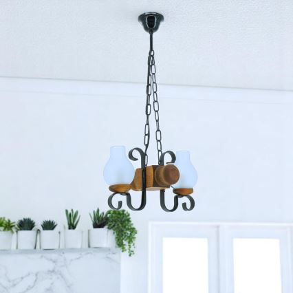 Brilagi - Ljuskrona på kedja RUSTIC 2xE14/40W/230V bok