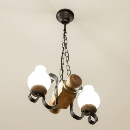 Brilagi - Ljuskrona på kedja RUSTIC 2xE14/40W/230V bok