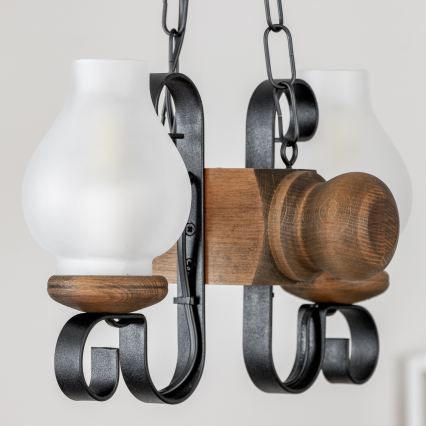 Brilagi - Ljuskrona på kedja RUSTIC 2xE14/40W/230V bok