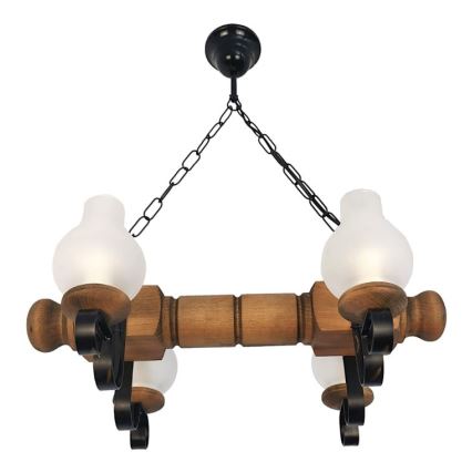 Brilagi - Ljuskrona på kedja RUSTIC 4xE14/40W/230V bok