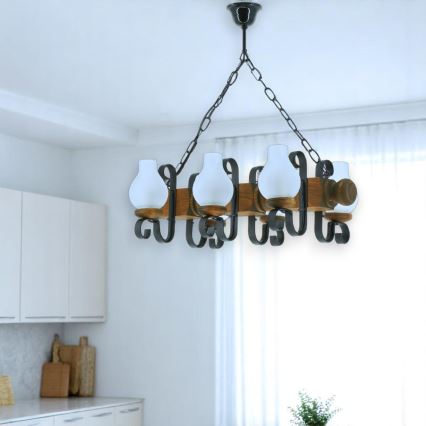 Brilagi - Ljuskrona på kedja RUSTIC 6xE14/40W/230V bok