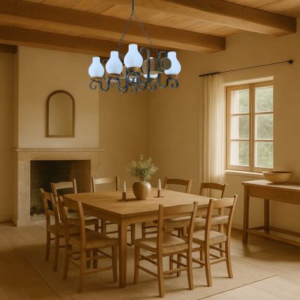 Brilagi - Ljuskrona på kedja RUSTIC 6xE14/40W/230V bok