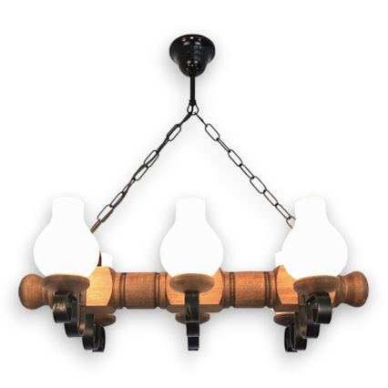 Brilagi - Ljuskrona på kedja RUSTIC 6xE14/40W/230V bok