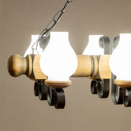 Brilagi - Ljuskrona på kedja RUSTIC 6xE14/40W/230V bok